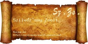 Szilvássy Zsolt névjegykártya
