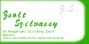 zsolt szilvassy business card